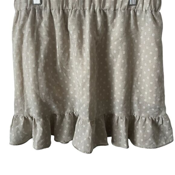 Princess Polly Secret Shadow Mini Skirt in Beige with White Polka Dots Size 10 - Picture 7 of 7